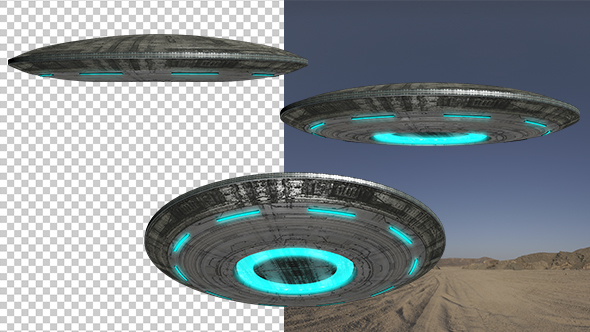 UFO on Transparent Background