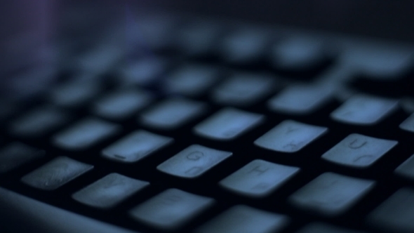 Computer Keyboard. Night Theme, Stock Footage | VideoHive