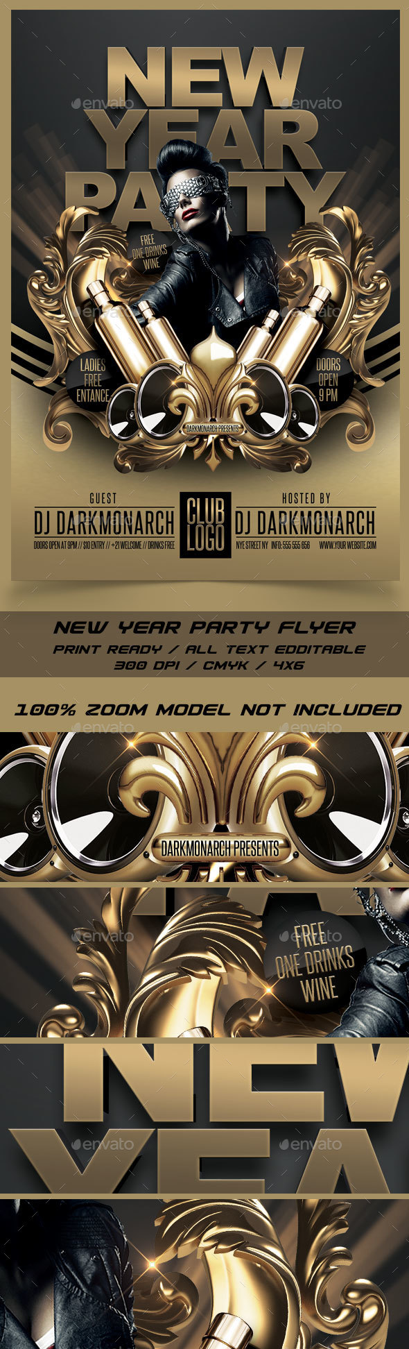 New Year Party Flyer - Events Flyers