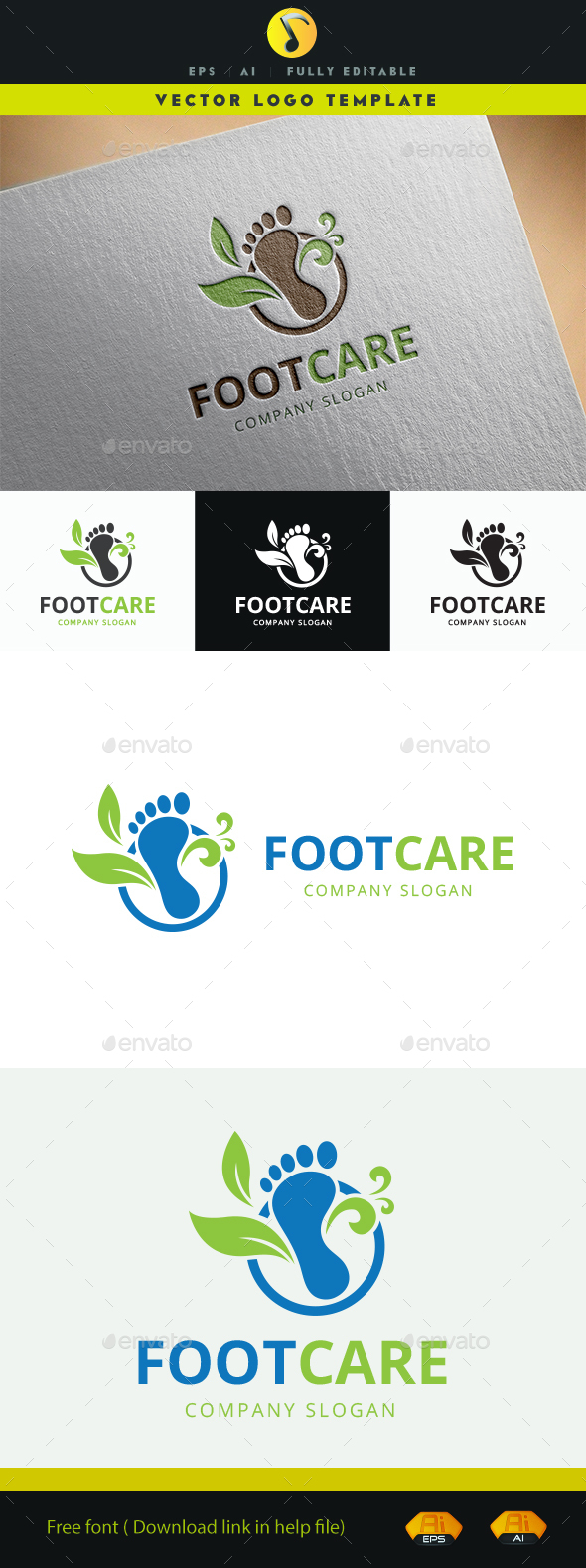 Foot Care II - Symbols Logo Templates