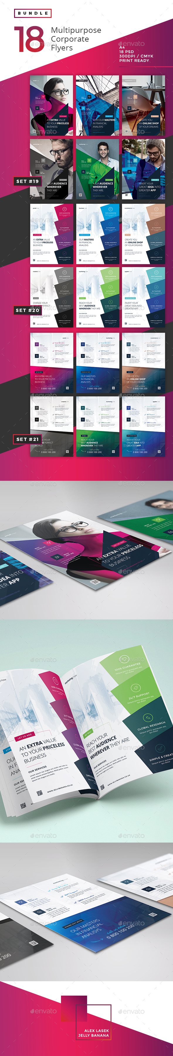 Corporate Flyer Bundle 7 - 18PSD - Corporate Flyers