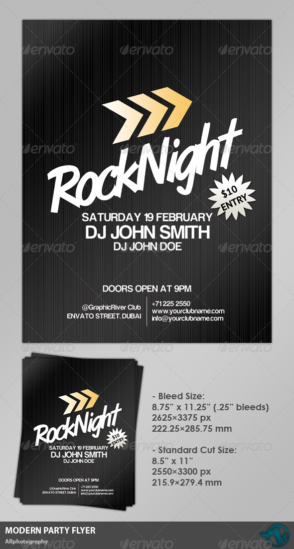 Modern Party Flyer - Flyers Print Templates