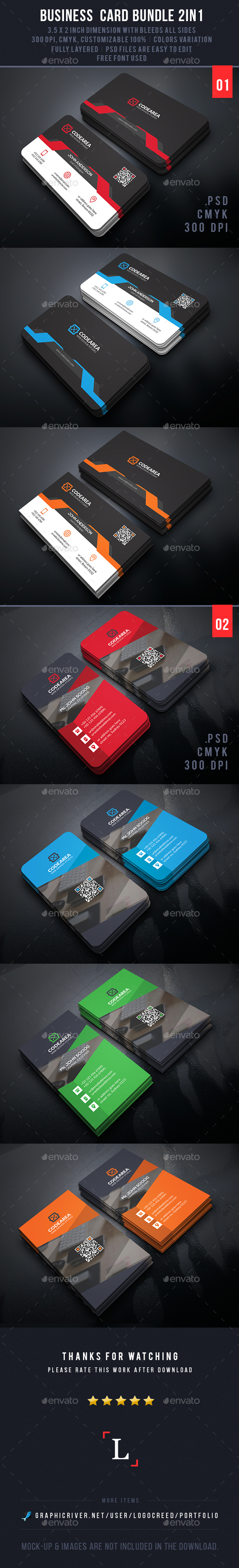 Business Card Bundle - Business Cards Print Templates