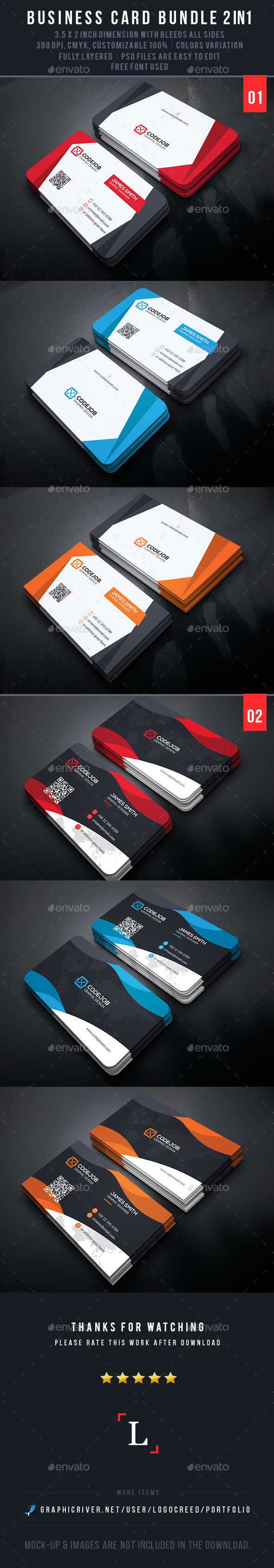 Creative Business Card Bundle - Business Cards Print Templates