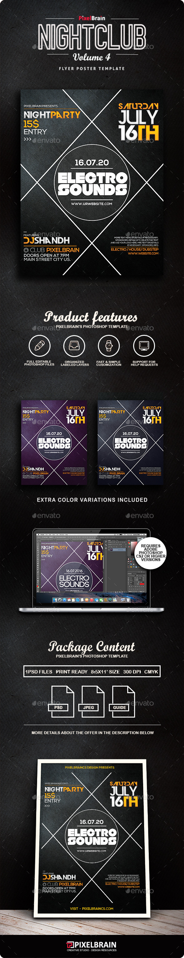 Nightclub Flyer/Poster - Clubs & Parties Events