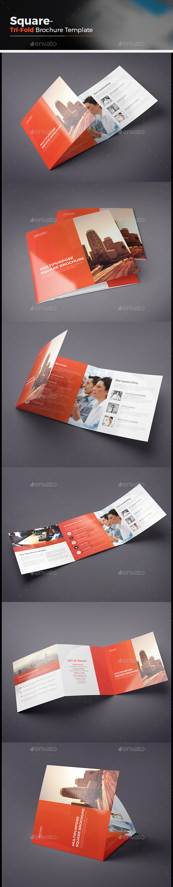 Square Tri-fold Brochure - Corporate Brochures