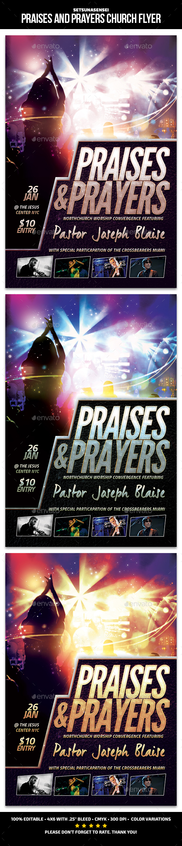 Praises and Prayers Church Flyer - Church Flyers