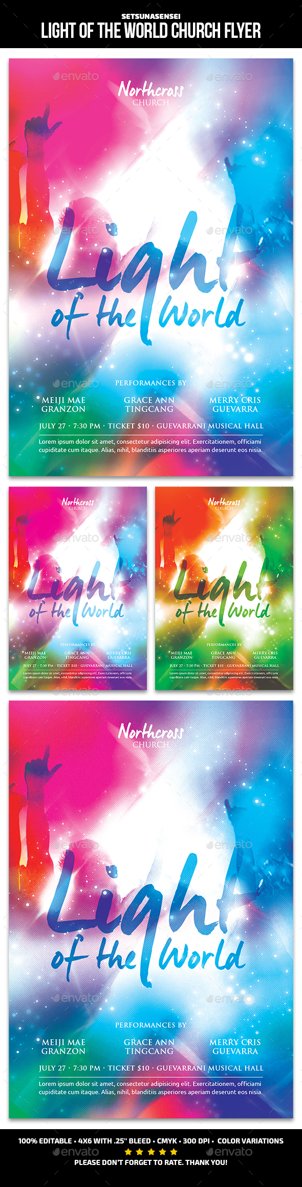 Light of the World Church Flyer - Church Flyers