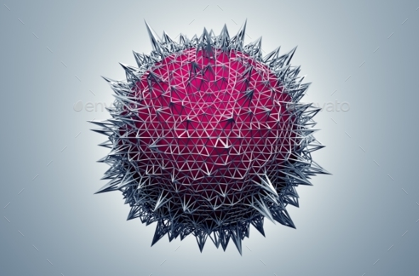 Abstract Sphere With Chaotic Structure. - Abstract 3D Renders