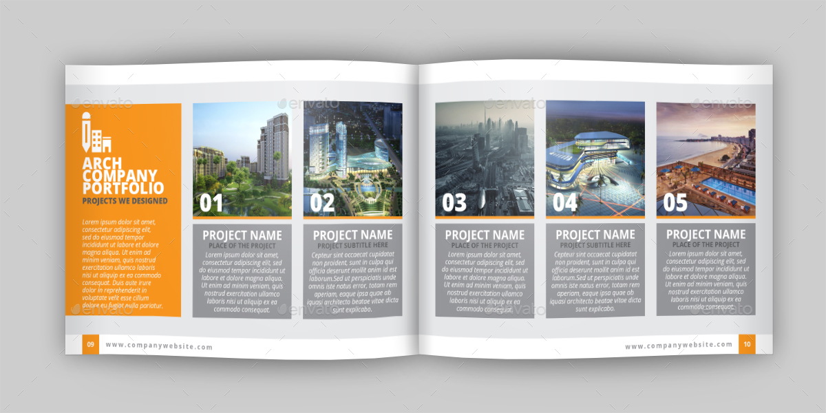 A5 Arch Company Brochure Catalog Template by vlmr | GraphicRiver
