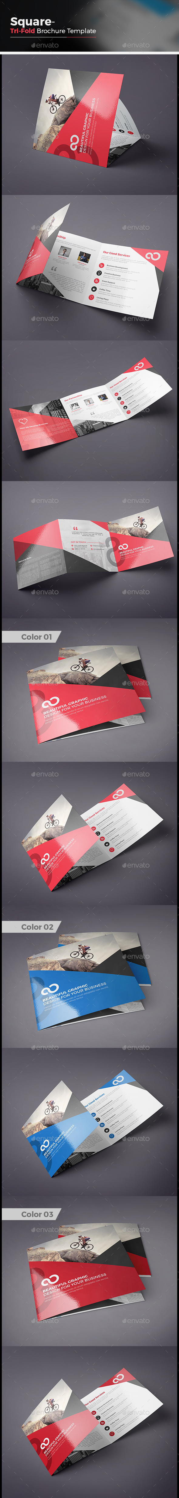 Square Tri fold Business Brochure - Corporate Brochures