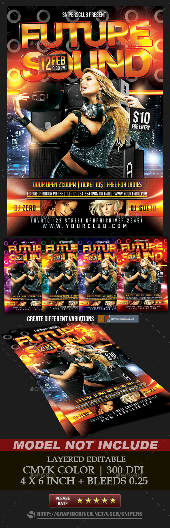 Future Sound Flyer - Events Flyers