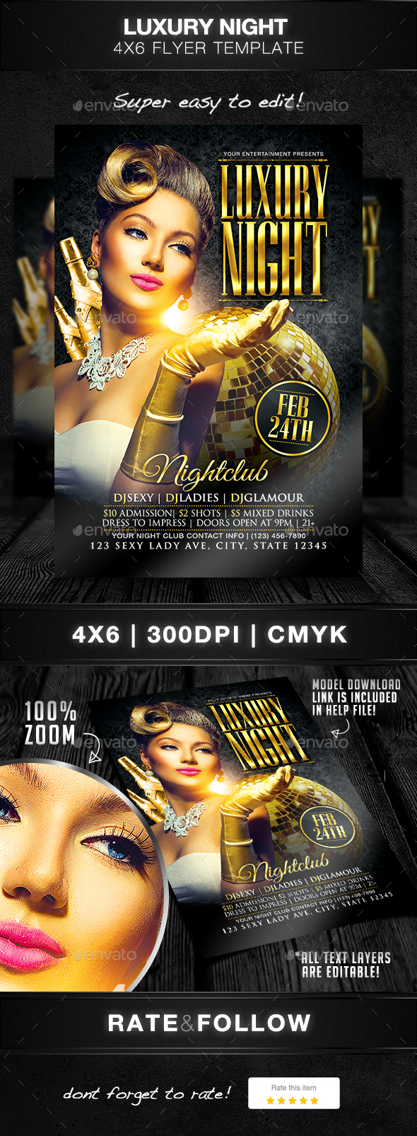 Luxury Night Flyer Template - Clubs & Parties Events