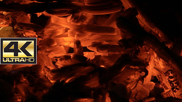 Hot Coals in the Fireplace