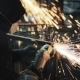 Man Working On Grinding, Many Sparks. - VideoHive Item for Sale