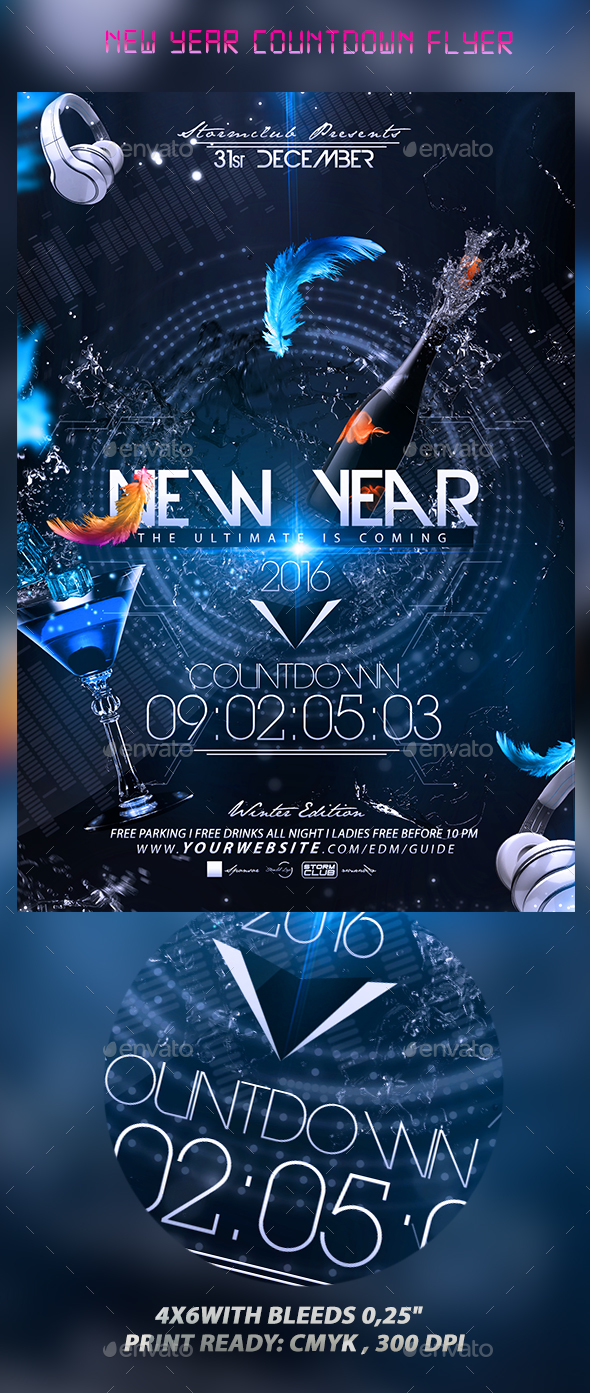 New Year Countdown Flyer - Events Flyers