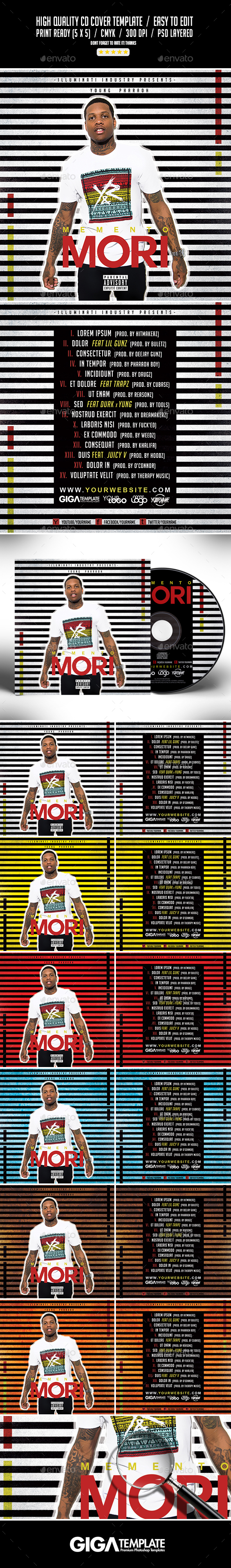 Memento Mori | Mixtape Album CD Cover Template - CD & DVD Artwork Print Templates