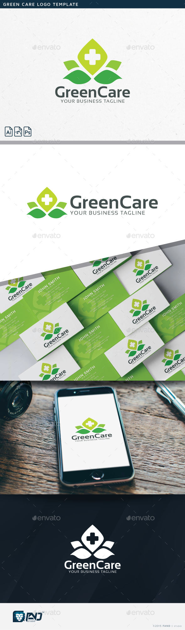 Green Care Logo - Nature Logo Templates