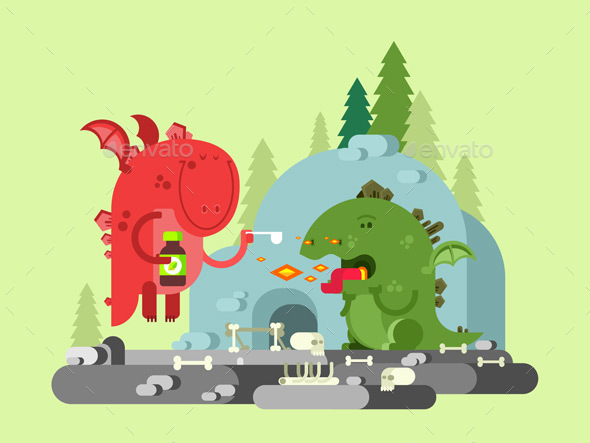 Ill Dragon Character - Monsters Characters