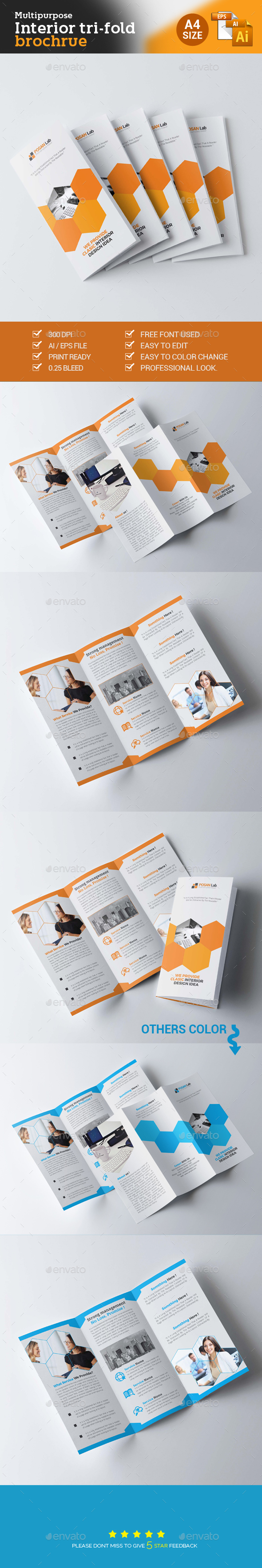 Trifold Corporate Business Brochure - Brochures Print Templates