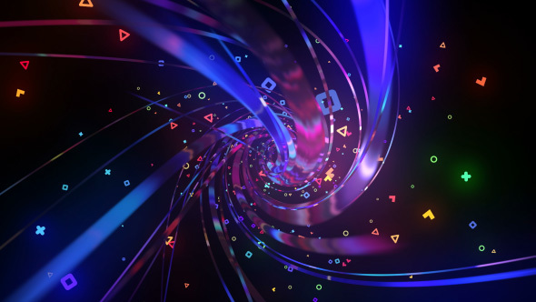Spiral Neon Lights VJ Particles 3
