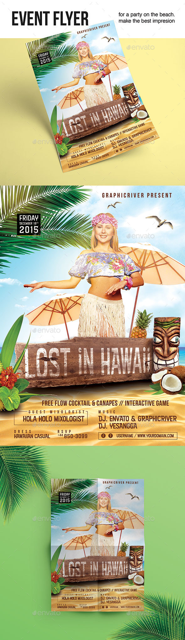 Flyer Lost In Hawaii - Clubs & Parties Events
