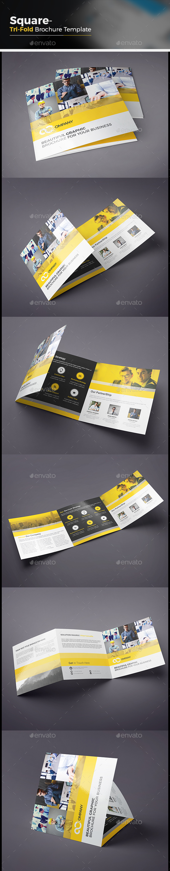 Square Tri-fold Brochure - Corporate Brochures
