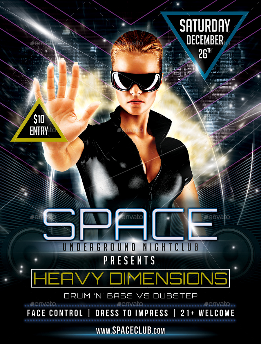 flyer bundle space club vol 1 by designroom1229 graphicriver club space flyers