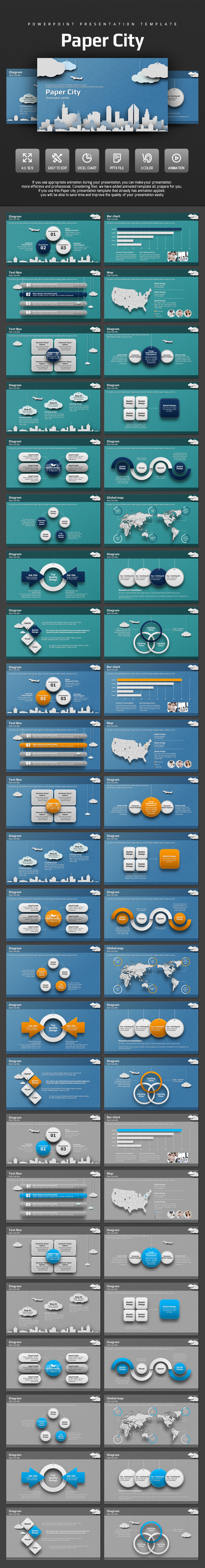 Paper City - Business PowerPoint Templates