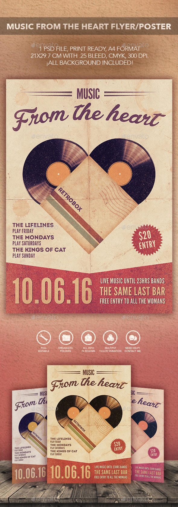 Music From The Heart Flyer Poster - Events Flyers