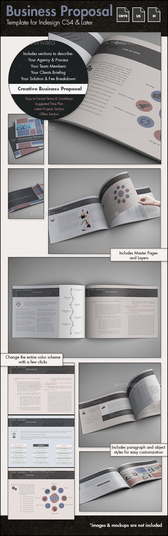 Business Proposal Template - US Letter Landscape - Proposals & Invoices Stationery