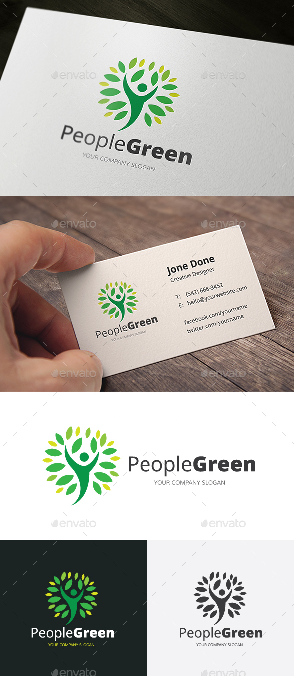 People Green - Nature Logo Templates
