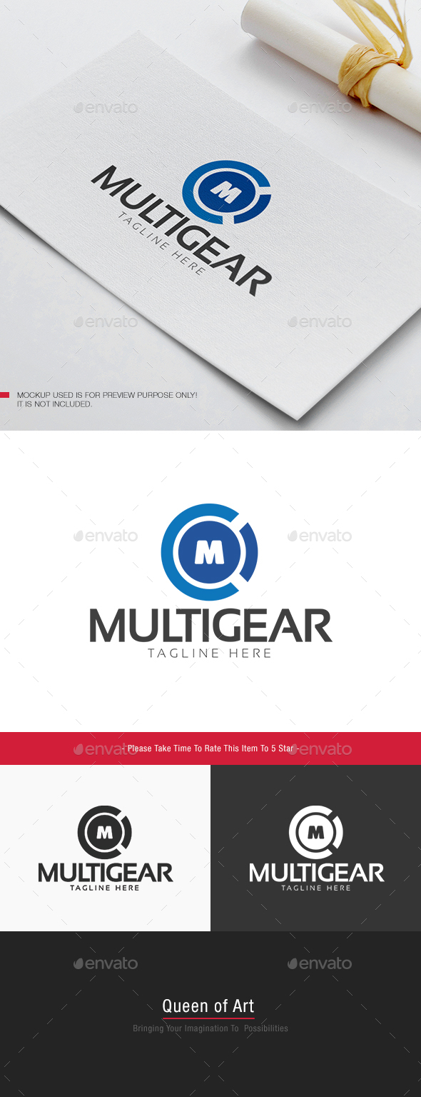 Multi Gear Logo - Letters Logo Templates