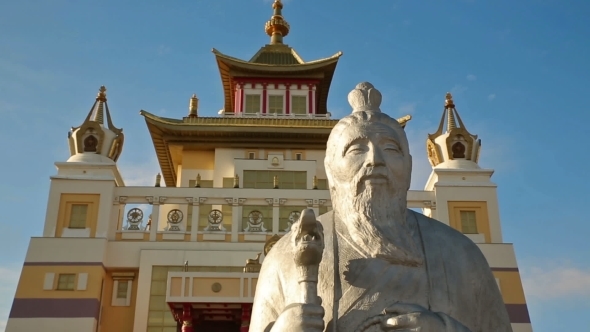 Statue Of Buddhist Near Temple alt