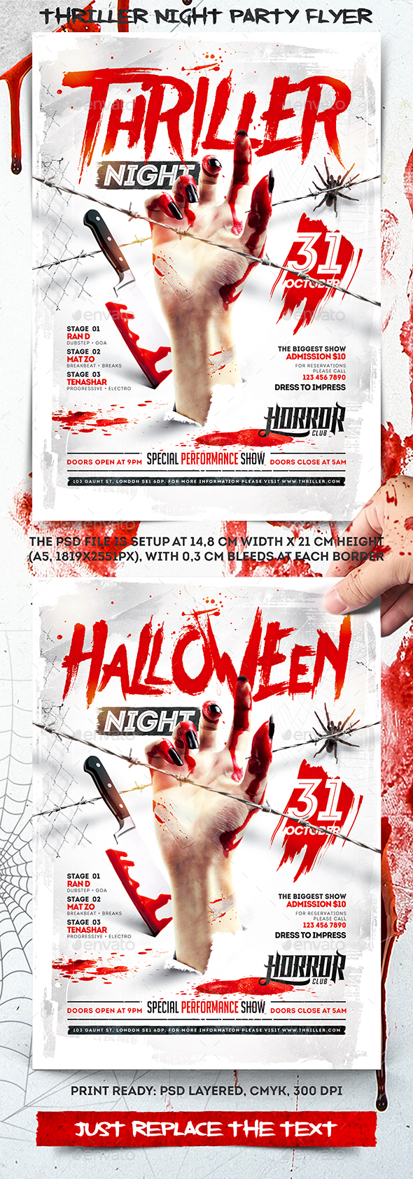 Thriller Night Party Flyer - Events Flyers