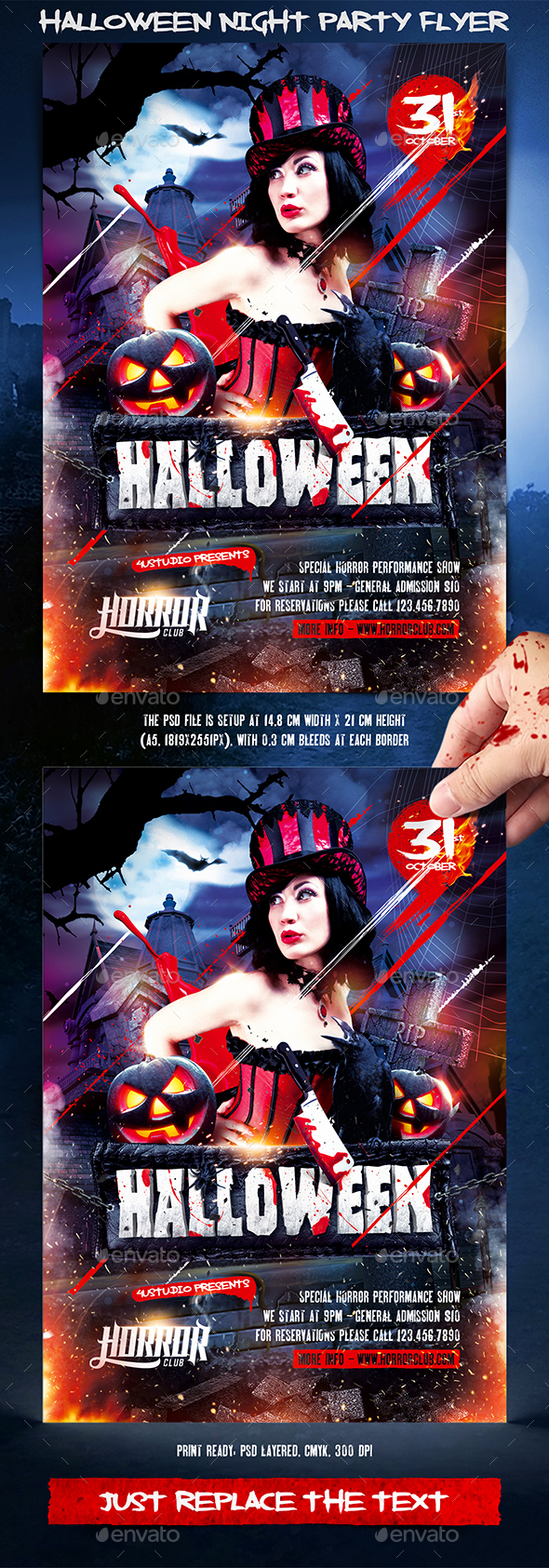 Halloween Night Party Flyer - Holidays Events