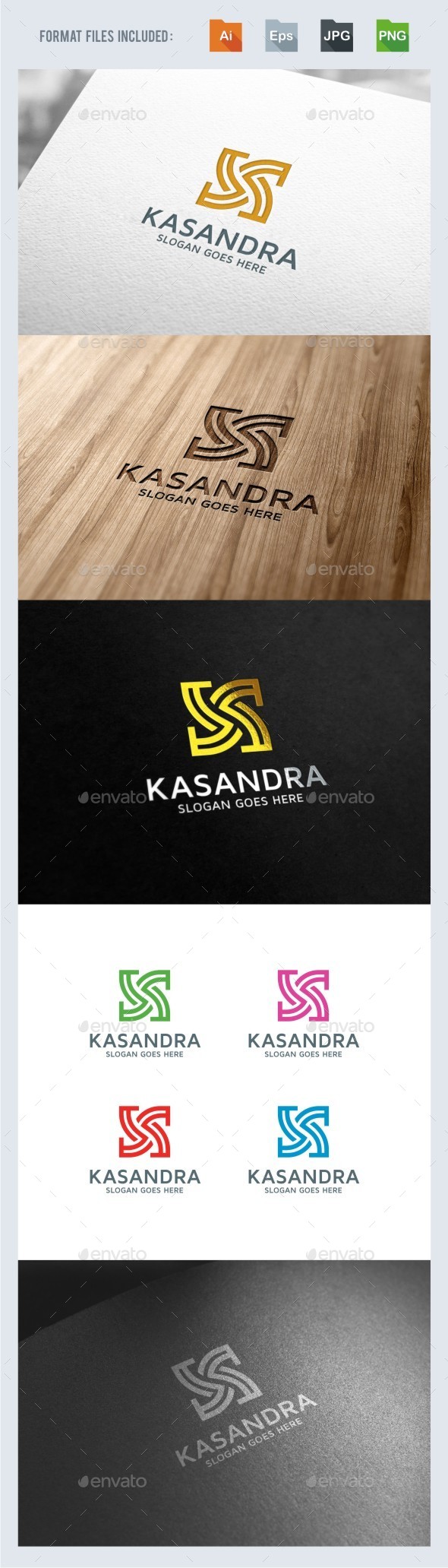 Kasandra - Abstract K Letter Logo Template - Letters Logo Templates