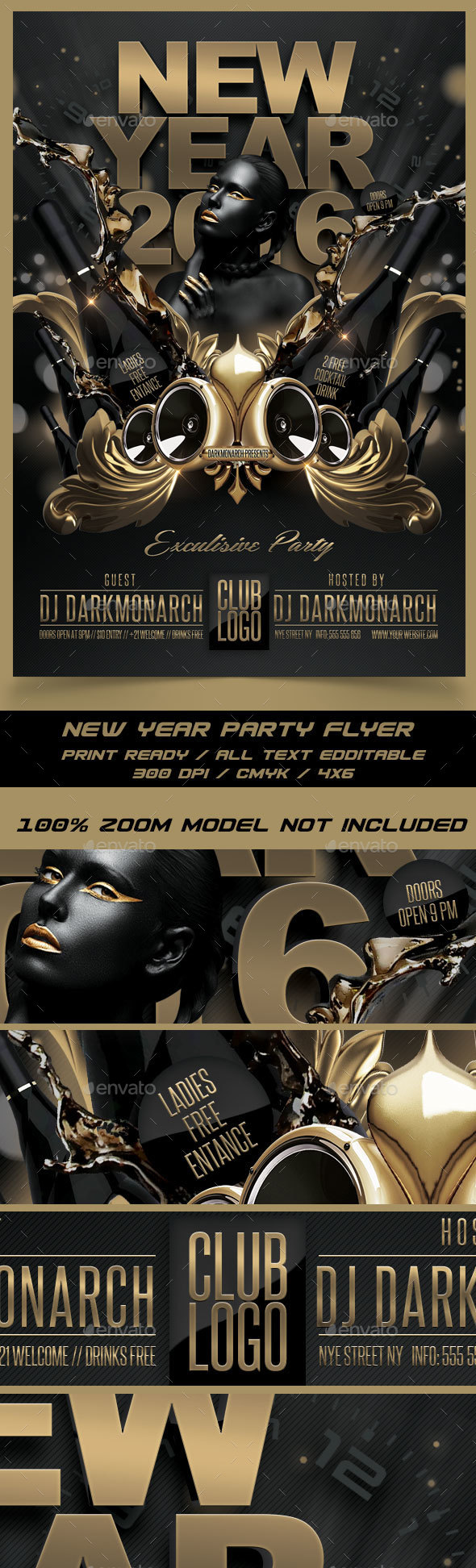 New Year Exclusive Party - Events Flyers