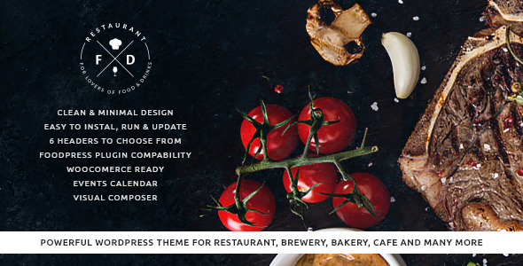 Food & Drink - Restaurant / Cafe / Pub WP Theme - Restaurants & Cafes Entertainment