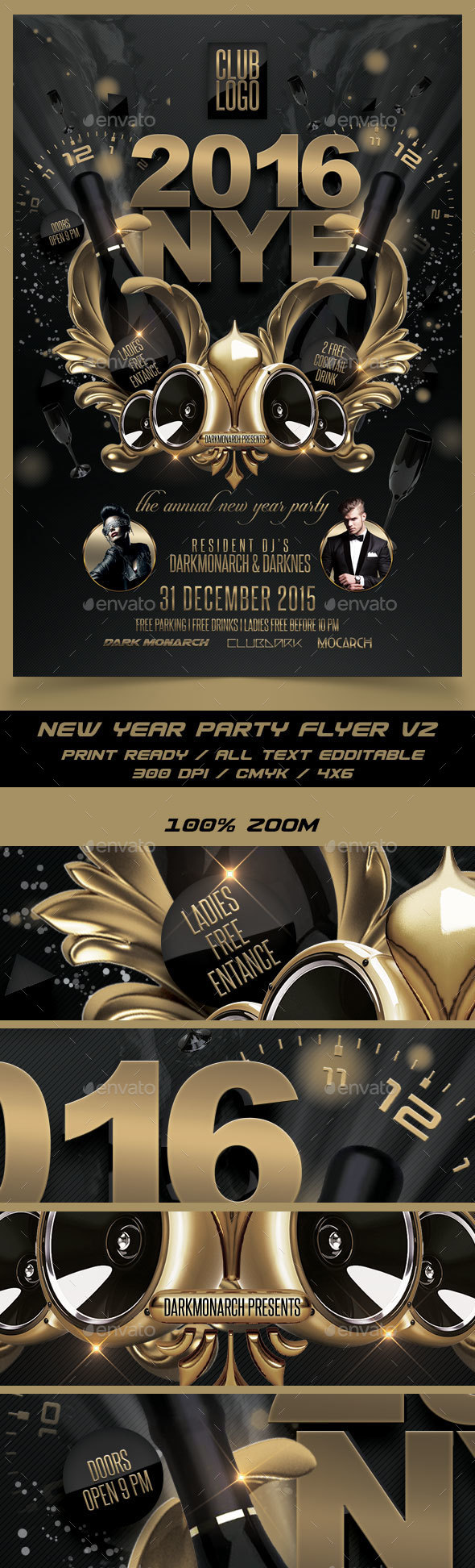 New Year Party Flyer V2 - Events Flyers
