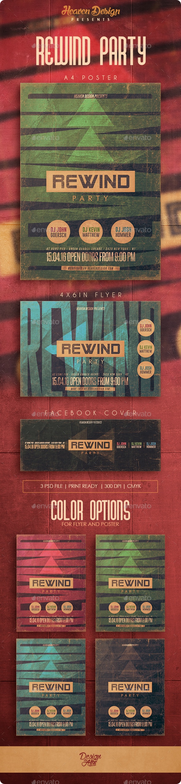 Rewind Party | Poster & Flyer - Clubs & Parties Events