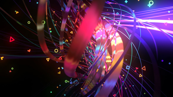 Spiral Neon Lights VJ Particles 4