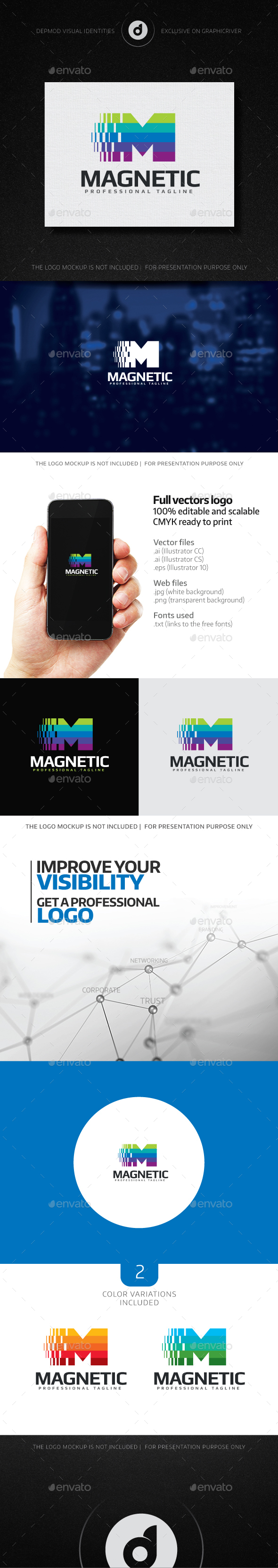 Magnetic Logo - Letters Logo Templates
