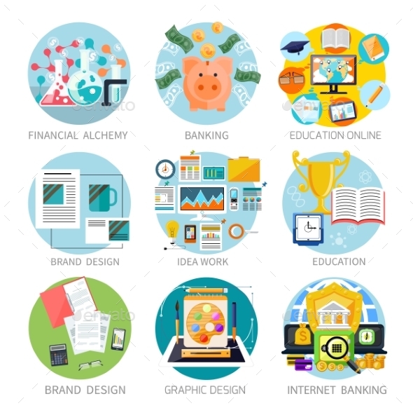 Financial Alchemy Education and Graphic Design - Concepts Business