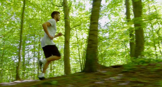 Running in forest