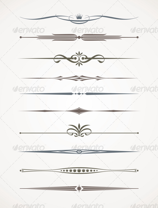 Vector Set - Page Decor And Text Dividers - Decorative Vectors