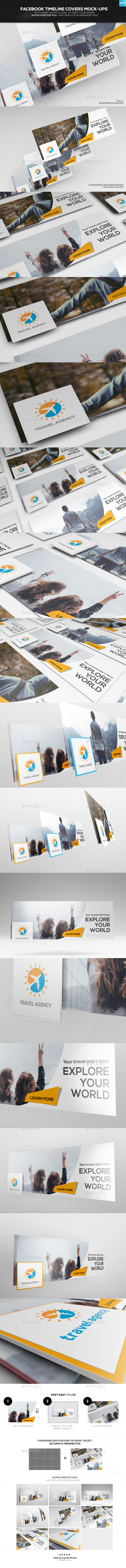 Facebook Timeline Covers Mock-up - Miscellaneous Displays