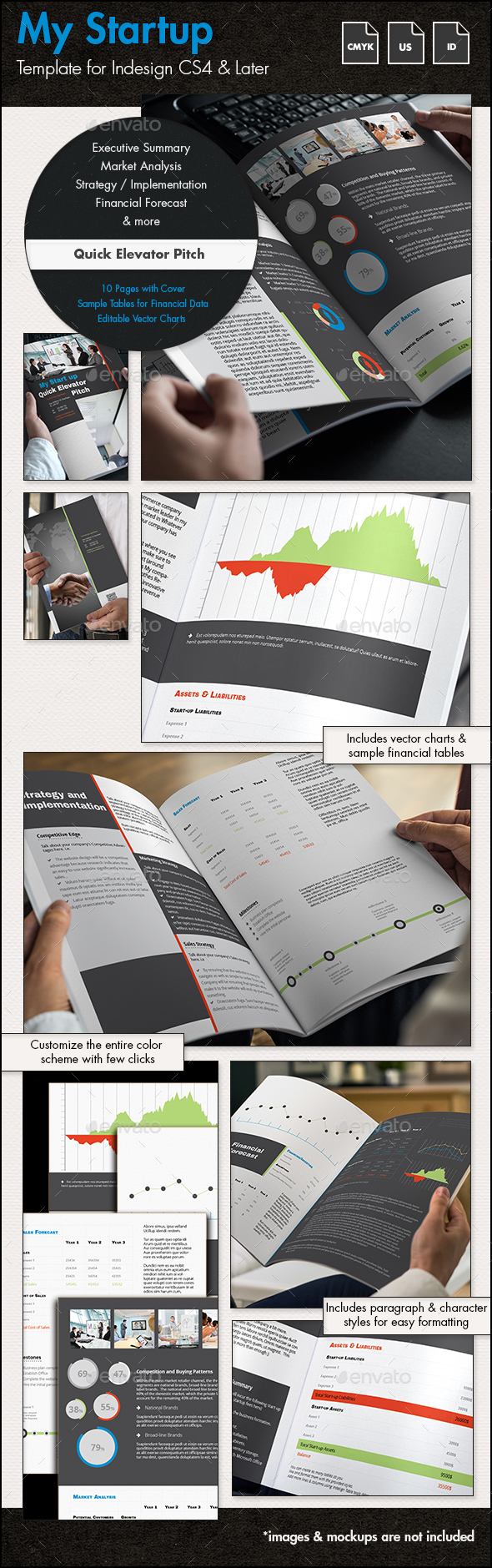 Quick Business Plan / Elevator Pitch - US Letter - Proposals & Invoices Stationery