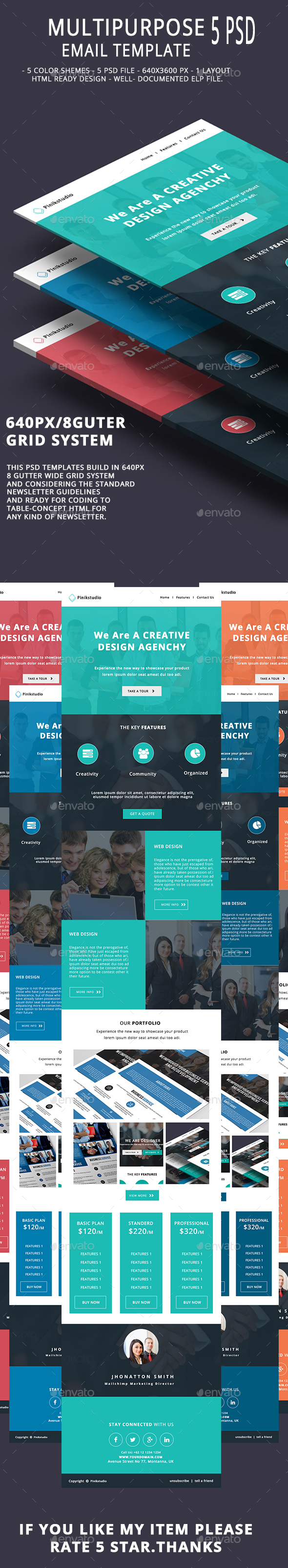 Multipurpose Email Template V12 - E-newsletters Web Elements