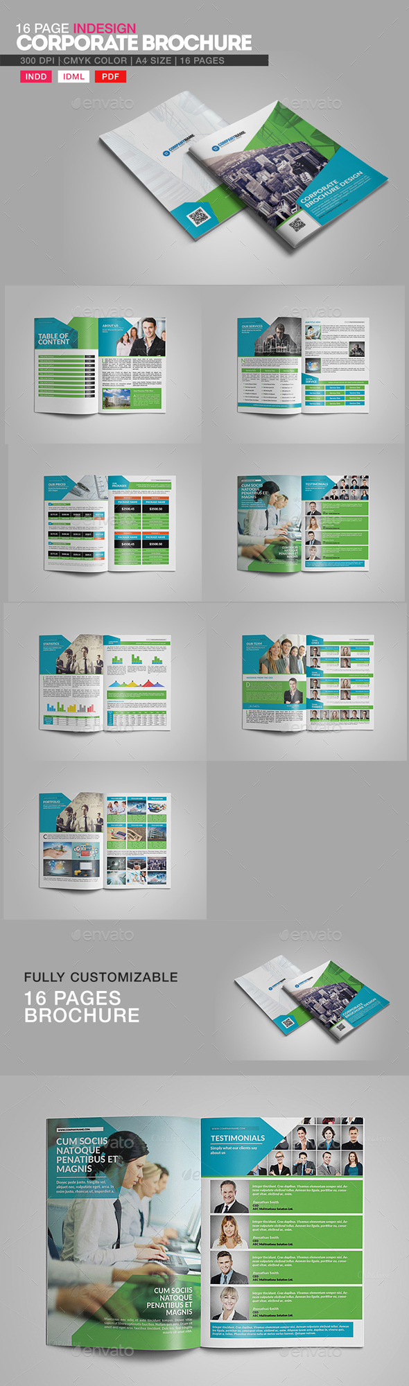 16 Page InDesign Corporate Brochure - Corporate Brochures